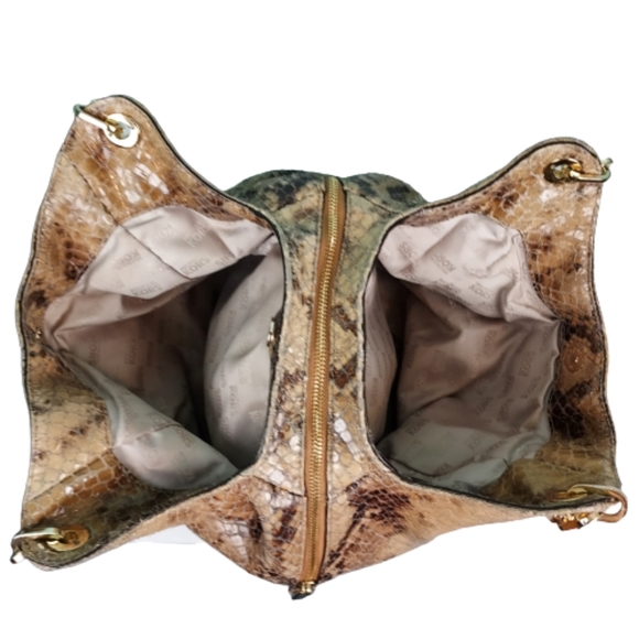 Michael Kors Chain Python print, size 11x15x5, tan - Picture 7 of 8